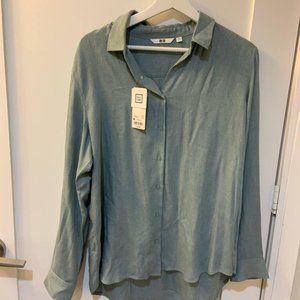Teal Uniqlo Blouse - Medium